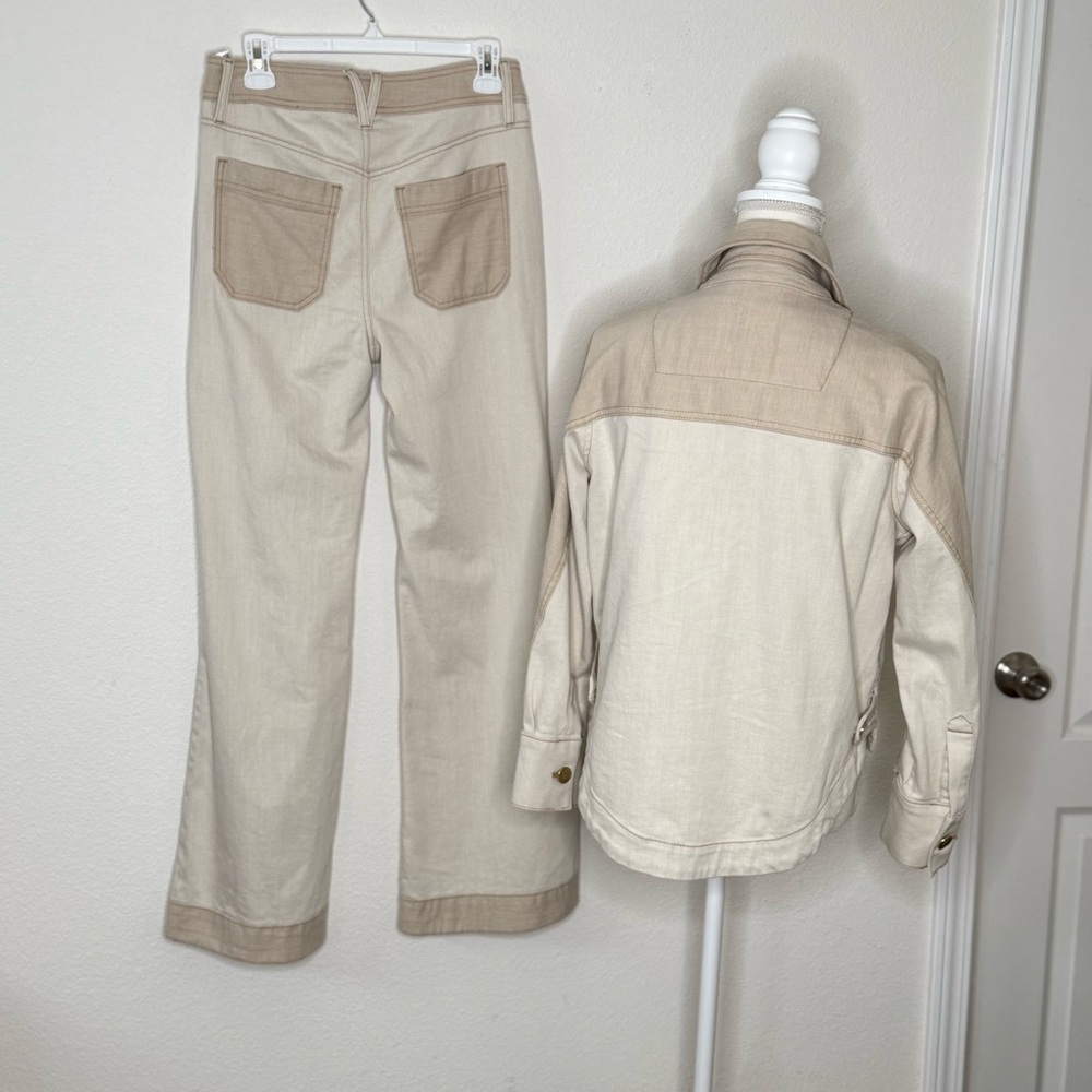 Chico's Beige Flare Jeans and Jacket - Picture 6 of 16